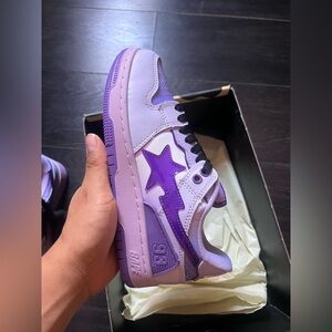 Bape Purple and White Women's Sneakers
